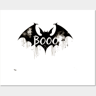 Boo -  Grunge Bat Scare I Posters and Art